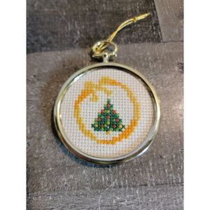 Stitch pattern Pine Christmas tree ornament Xmas decor